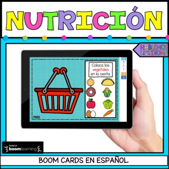Preview of Alimentos | Healthy eating  BOOM cards in SPANISH | Distance learning