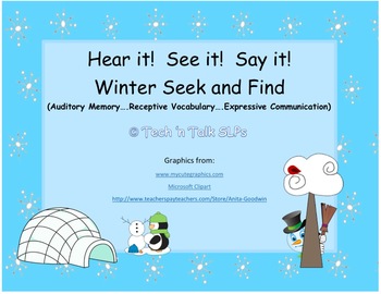Preview of Hear it!   See it!   Say It!   Winter Seek and Find