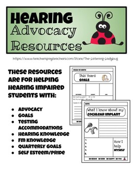 Preview of Hearing Advocacy Worksheets
