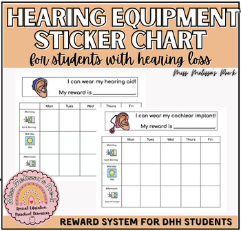 Preview of Hearing Aid/Cochlear Implant Reward Sticker Chart