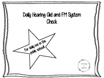 Daily Hearing Aid Check Chart