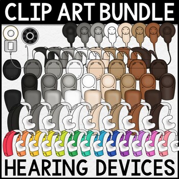 Preview of Hearing Devices CLIP ART Deaf Hearing Loss Deaf Education AVT BUNDLE