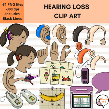 Preview of Hearing Loss, Deaf and Hard of Hearing Clip Art