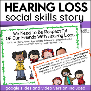 Preview of Social Stories Inclusion Accepting Differences Hearing Aids Hearing Loss 