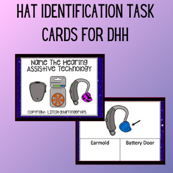 Preview of Hearing Technology Task Cards for Deaf and Hard of Hearing|Self Advocacy Skills