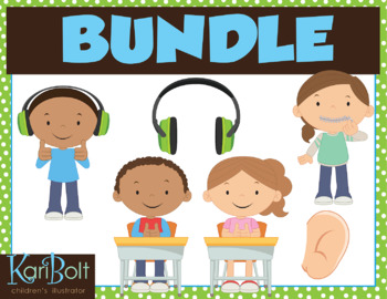 Preview of Hearing and Listening Clip Art Bundle