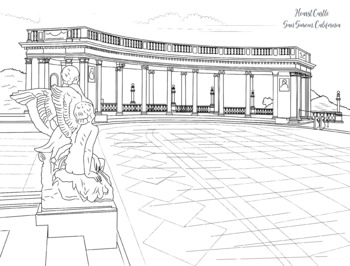 Preview of Hearst Castle Coloring Page