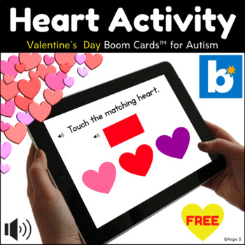 Preview of Heart Activity BOOM CARDS™ for Valentine`s Day FREE