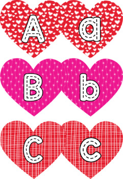 Heart Alphabet Trace and Match by The Preschooling Parent | TPT