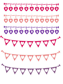 Heart Banners -- Clip Art by Life with 5 Boys | Teachers Pay Teachers