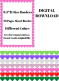 Heart Border for Scrapbooking or Teacher Forms Multiple Crafts