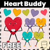 Heart Buddy Clipart - Valentine's Day - Free