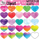 Heart Clipart for Valentine's Day Watercolor