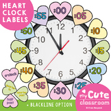 Heart Clock Labels for Telling Minute Time