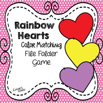 Preview of Heart Color Matching File Folder Game