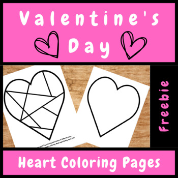 Preview of Heart Coloring Page - Valentine's Day Freebie - Crafts and Art Worksheet