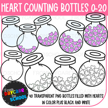 Preview of Heart Counting Love Potion Clipart