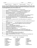 Heart Disease - Matching Worksheet - Form 1