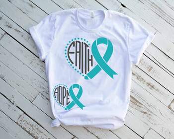 Download Heart Faith Hope Svg Loss Svg Awareness Ribbon Survivor Ovarian Cervical 1559s PSD Mockup Templates