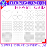 Heart Grid Graph Paper 2D Math Shape Worksheet Template Cl