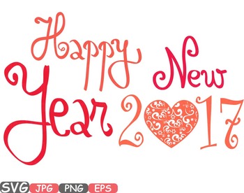 Download Heart Happy New Year SVG Vinyl clipart love quotes word ...