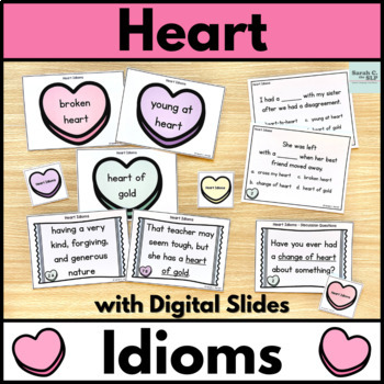 Preview of Heart Idioms Activities for Figurative Language in Speech & Language Therapy