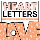 Heart Letters - Alphabet and Numbers Clip Art Images | Val