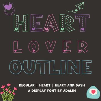 Preview of Heart Lover Outline Font