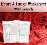 Heart & Lungs Word Search Worksheet