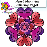 Heart Mandalas Coloring Sheets (8 Fun Valentines Coloring Pages)