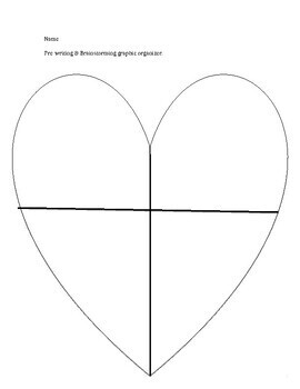 heart map graphic organizer by brooke silverbrand tpt