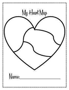 heart map plus writing topics extension by miss collins creations