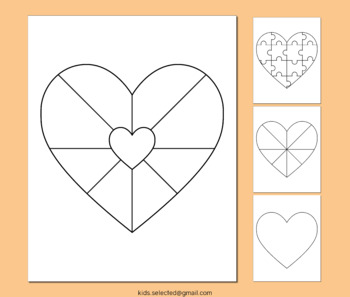Preview of Heart Map for Writing Mapping Template Activity Paper Valentine Mother Day Love