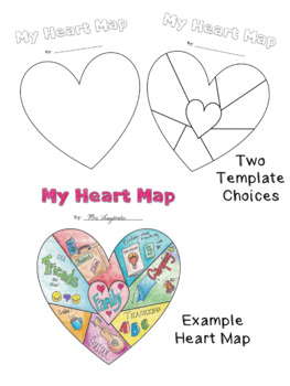 heart maps writing and journal activity by lessons from mrs longbrake
