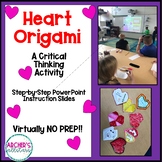 Heart Origami Critical Thinking Activity Valentine's Day