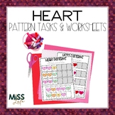 Heart Pattern Strips Activity and Worksheets for Valentine's Day