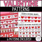 Valentine Patterns Kindergarten Math Center | Worksheets &