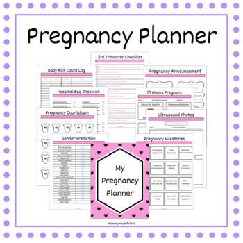 Preview of Heart Pregnancy Journal | Pregnancy Planner | Pregnancy Diary |  Expecting Mom