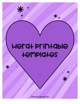 Preview of Heart Printable Templates / Figuras de corazón para imprimir FREE GRATIS