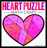 Heart Puzzle Math Craft | Valentines Day Craft Bulletin Bo