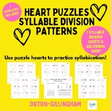 Heart Puzzles - Syllable Division Patterns - Orton Gilling