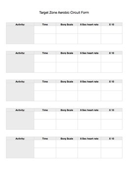 Target Heart Rate Worksheet - Nidecmege