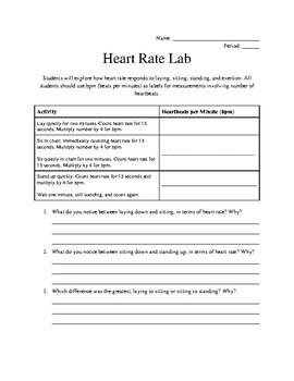 heart rate assignment answers