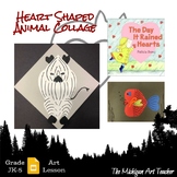 Heart Shaped Animal Collage Project - Valentine's Day Activity