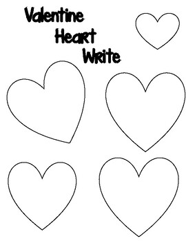 Heart Shape writing by The Orchard | Teachers Pay Teachers