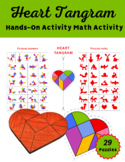 Heart Tangram Puzzles Printable | 2D Shapes Math Center | 
