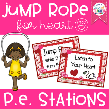Preview of Jump Rope for Heart Themed P.E. Stations