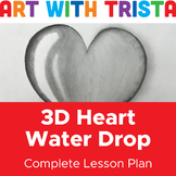 Heart Water Drop Drawing Art Lesson for Valentine's Day