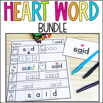 Preview of Heart Word BUNDLE | High Frequency Words | Dolch Sight Words (SOR Aligned)