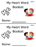 Heart Word Booklet HMH 1st grade M3